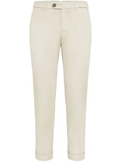 BRUNELLO CUCINELLI TAPERED-LEG CHINO TROUSERS
