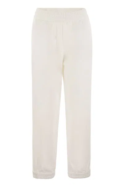BRUNELLO CUCINELLI BRUNELLO CUCINELLI TRACK TROUSERS IN LIGHT COTTON FLEECE