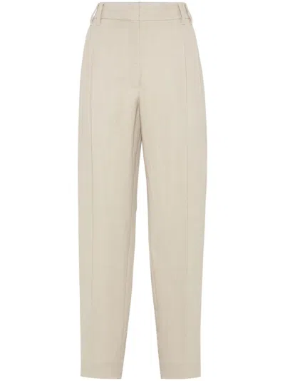 BRUNELLO CUCINELLI TWILL SLOUCHY TROUSERS