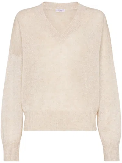 BRUNELLO CUCINELLI V-NECK JUMPER