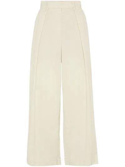 BRUNELLO CUCINELLI WIDE-LEG CROPPED TROUSERS