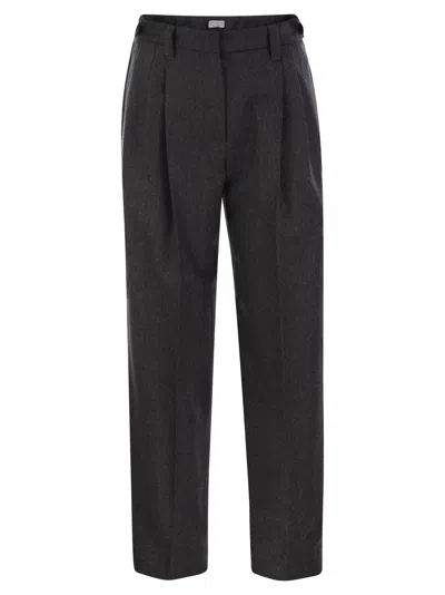 BRUNELLO CUCINELLI BRUNELLO CUCINELLI WOMEN BAGGY SARTORIAL WOOL TROUSERS