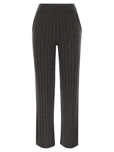 BRUNELLO CUCINELLI BRUNELLO CUCINELLI WOMEN CASHMERE KNIT TROUSERS