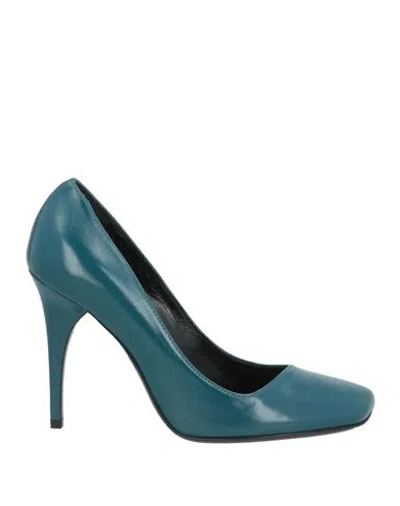 BRUNO FRISONI BRUNO FRISONI WOMAN PUMPS DEEP TEAL SIZE 7.5 LEATHER