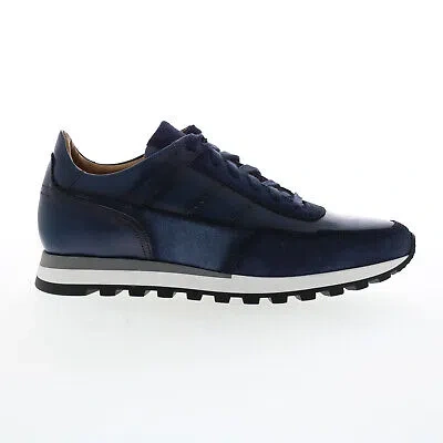 BRUNO MAGLI BRUNO MAGLI GALLO BM3GALN0 MENS BLUE LEATHER LIFESTYLE SNEAKERS SHOES