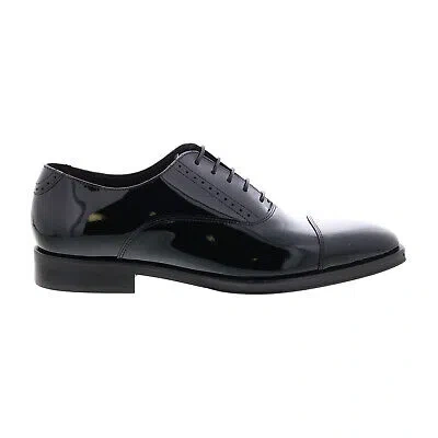 BRUNO MAGLI BRUNO MAGLI HAMMOND HAMMOND MENS BLACK OXFORDS & LACE UPS CAP TOE SHOES