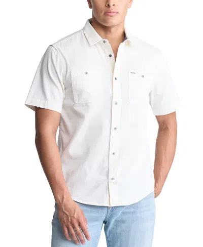 BUFFALO DAVID BITTON MEN'S SAGRINO RELAXED-FIT BUTTON-DOWN UTILITY SHIRT