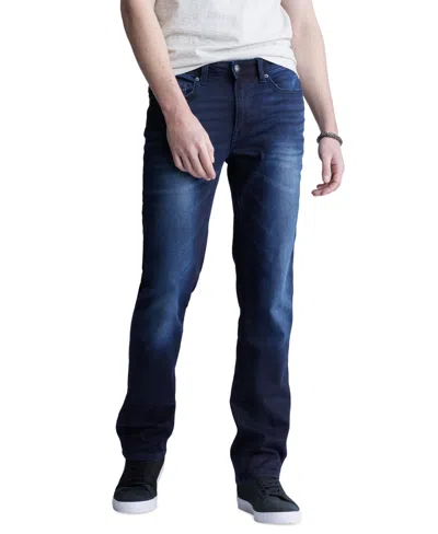 BUFFALO DAVID BITTON MEN'S STRAIGHT SIX FIVE-POCKET FLEECE JEANS