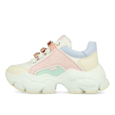 BUFFALO BUFFALO MH X BUFFALO BINARY SNEAKER DAMEN WHITE MULTICOLOR PLATEAU SCHUHE WEISS