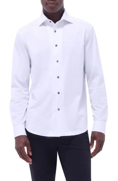 BUGATCHI BUGATCHI DEVON OOOHCOTTON® SOLID BUTTON-UP SHIRT