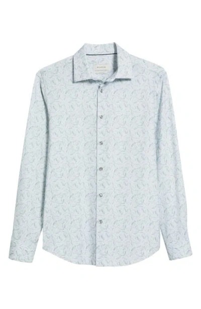 BUGATCHI BUGATCHI JAMES OOOHCOTTON® FEATHER PRINT BUTTON-UP SHIRT