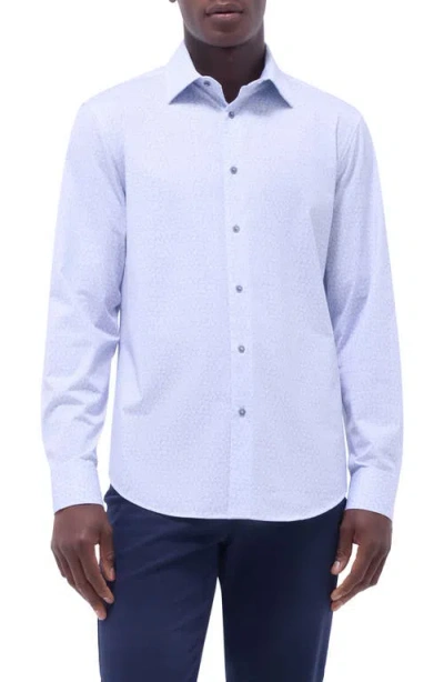 BUGATCHI BUGATCHI JAMES OOOHCOTTON® LEAF PRINT BUTTON-UP SHIRT