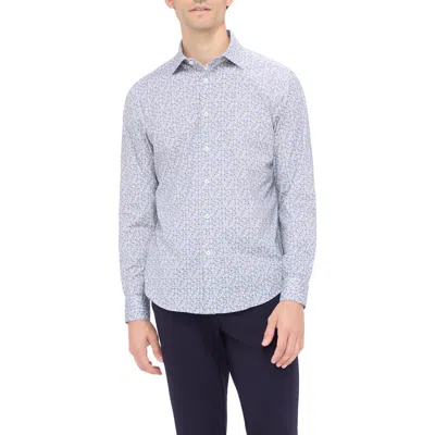 BUGATCHI BUGATCHI JAMES OOOHCOTTON® MOSAIC PRINT BUTTON-UP SHIRT