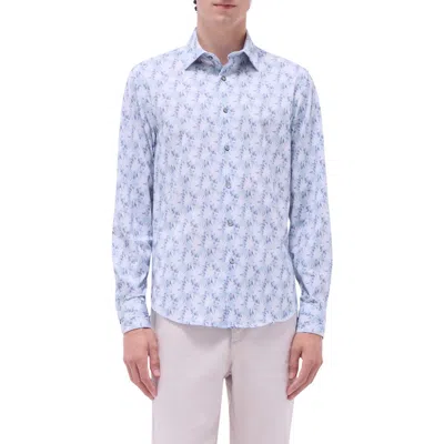 BUGATCHI BUGATCHI JIMMY OOOHCOTTON® PALM & GUITAR PRINT BUTTON-UP SHIRT