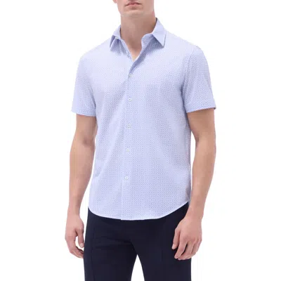 BUGATCHI BUGATCHI MILES OOOHCOTTON® FLORAL SHORT SLEEVE BUTTON-UP SHIRT