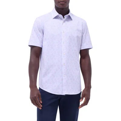 BUGATCHI BUGATCHI MILES OOOHCOTTON® FLORAL SHORT SLEEVE BUTTON-UP SHIRT