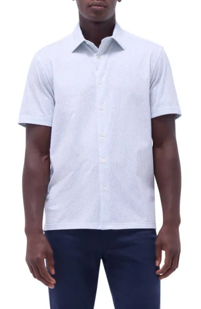 BUGATCHI BUGATCHI MILO OOOHCOTTON® GUITAR PRINT SHORT SLEEVE BUTTON-UP SHIRT