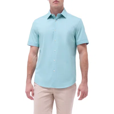 BUGATCHI BUGATCHI MYRON OOOHCOTTON® SOLID SHORT SLEEVE BUTTON-UP SHIRT