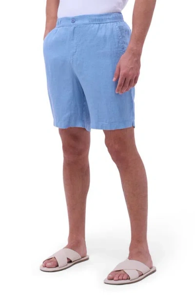 BUGATCHI BUGATCHI TRENT DRAWSTRING LINEN SHORTS