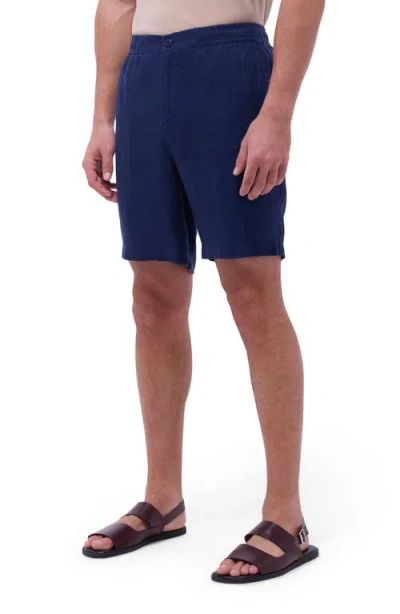 BUGATCHI BUGATCHI TRENT DRAWSTRING LINEN SHORTS