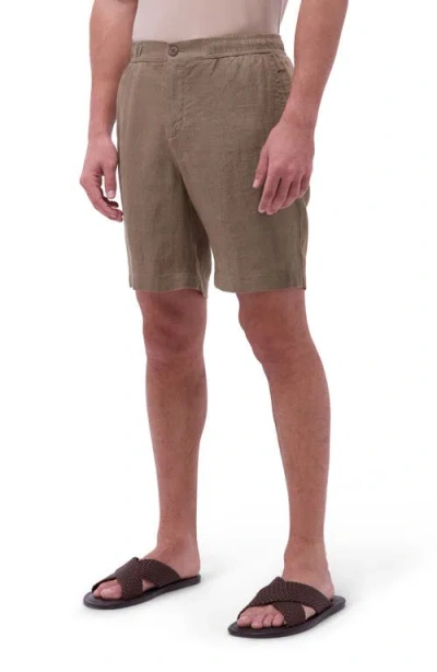 BUGATCHI BUGATCHI TRENT DRAWSTRING LINEN SHORTS