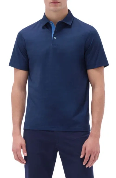 BUGATCHI BUGATCHI VINCENT OOOHCOTTON® DOUBLE KNIT SOLID POLO