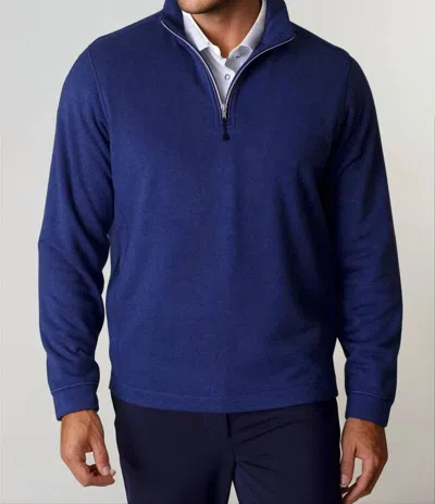 BUKI VOEY QUARTER ZIP SWEATSHIRT IN TOKYO BLUE
