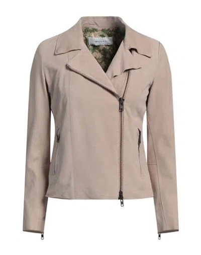 BULLY BULLY WOMAN JACKET TAUPE SIZE 10 LEATHER