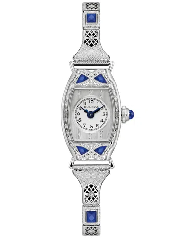 BULOVA 150TH ANNIVERSARY WOMEN'S ART DECO MISS AMERICA STAINLESS STEEL EXPANSION BRACELET WATCH 18MM