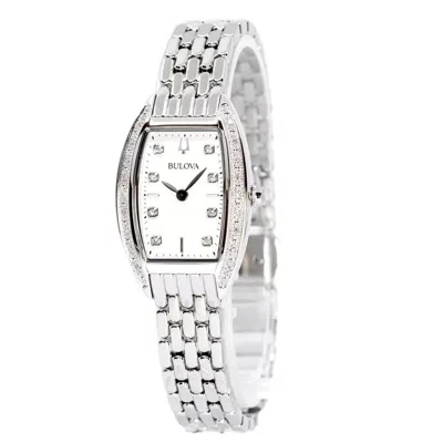 BULOVA BULOVA DIAMOND ACCENTED SILVER DIAL STAINLESS STEEL WOMEN’S WATCH - 96R244