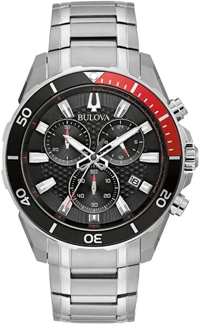 BULOVA BULOVA MENS CLASSIC CHRONOGRAPH QUARTZ SILVER STAINLESS STEEL WATCH 45 MM 98B344