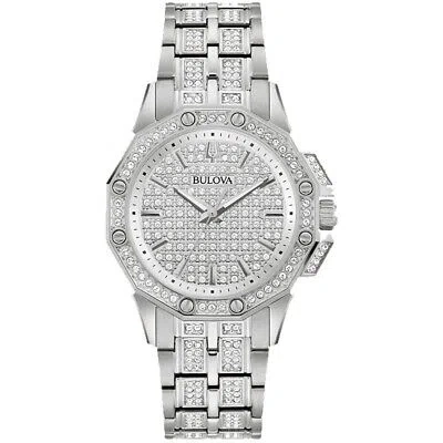 BULOVA BULOVA WOMENS SILVER DIAL QUARTZ WATCH 96L305 STAINLESS STEEL BRACELET WATER