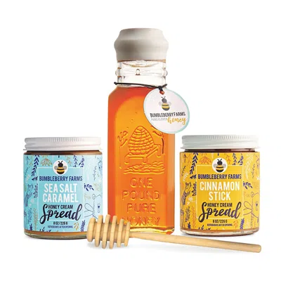 BUMBLEBERRY FARMS 3 PC HONEY AND SPREAD SET