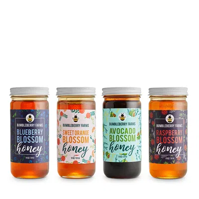 BUMBLEBERRY FARMS PURE HONEY SAMPLER - SET OF 4