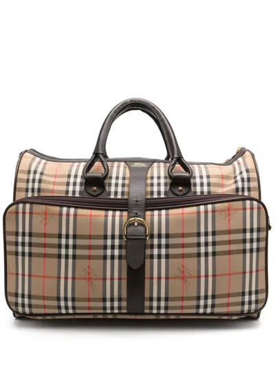 BURBERRY 1990S CHECK-PRINT TRAVEL BAG