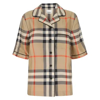 BURBERRY BURBERRY ARCHIVE BEIGE VINTAGE CHECK PYJAMA SHIRT