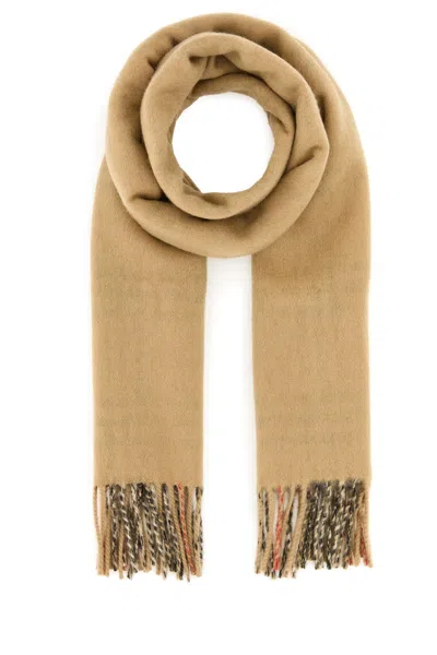 BURBERRY BEIGE CASHMERE REVERSIBLE SCARF