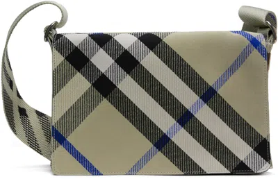 BURBERRY BEIGE CHECK TRENCH CROSSBODY BAG