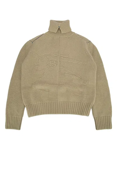 BURBERRY WOMEN BEIGE HIGH NECK SWEATER, XS LUXURY SWEATERS & KNITWEAR FOR WOMEN DARVEYS