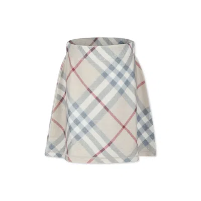 BURBERRY BEIGE SKIRT FOR GIRL WITH VINTAGE CHECK