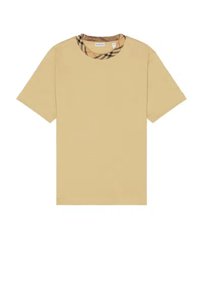 BURBERRY BIAS COLLAR CHECK SLIM TEE