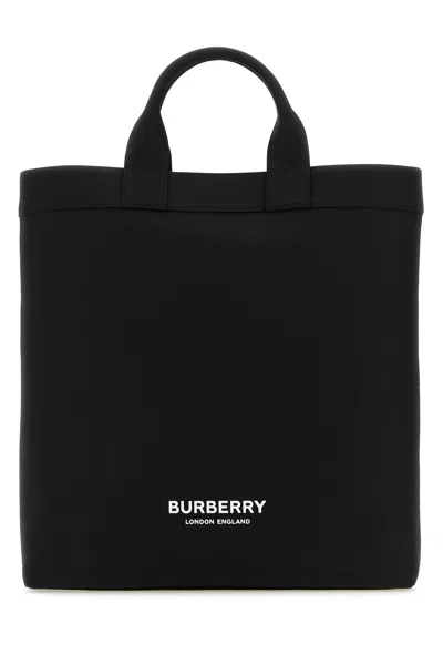 BURBERRY BLACK ECONYL ARTIE SHOPPING BAG