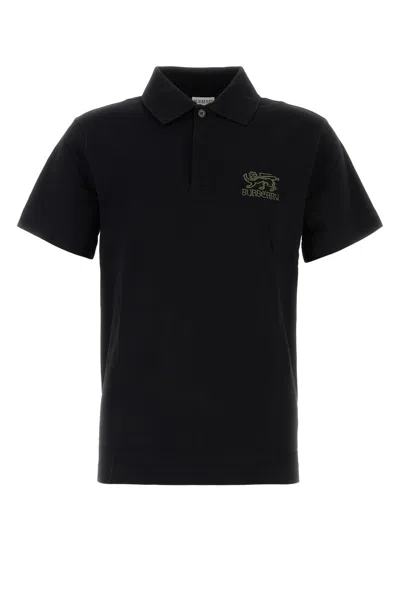 BURBERRY BLACK PIQUET POLO SHIRT