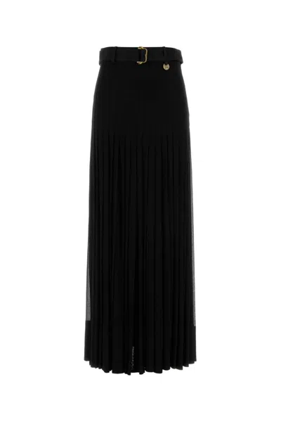 BURBERRY WOMEN BLACK PLEATED MAXI SKIRT, 24 LUXURY SKIRTS FOR WOMEN DARVEYS