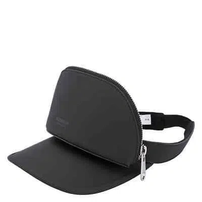 BURBERRY BURBERRY BLACK ZIP DETAIL VISOR HAT