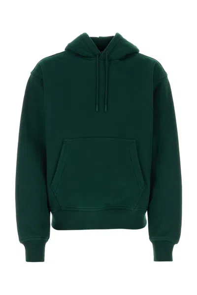 BURBERRY BOTTLE GREEN COTTON SWEATSHIRT