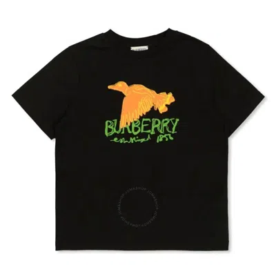 BURBERRY BURBERRY BOYS DUCK LOGO PRINT JERSEY T-SHIRT