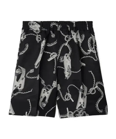 BURBERRY BURBERRY CHAIN LINK-PRINTED KNEE-LENGTH SHORTS