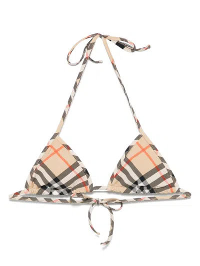 BURBERRY CHECK BIKINI TOP