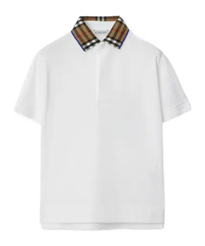 BURBERRY BURBERRY KIDS CHECK-COLLAR SHORT-SLEEVED POLO SHIRT